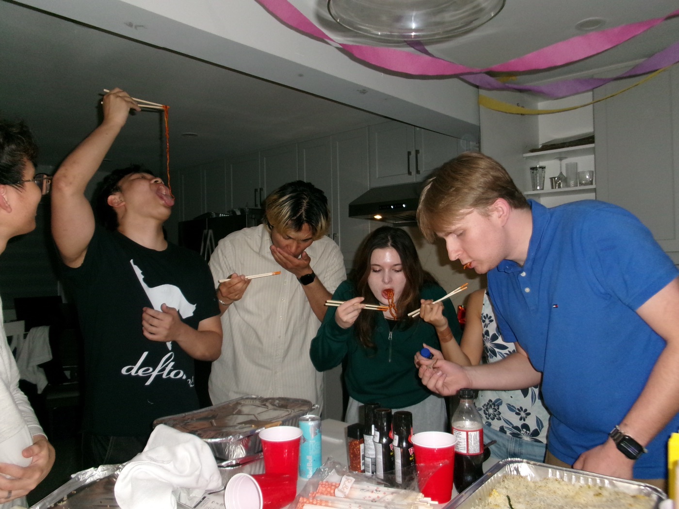 Group celebrating